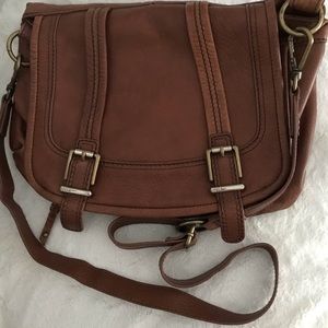 The Sak Leather Crossbody Messenger Bag